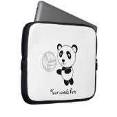 Volleyballpanda Laptopschutzhülle (Vorne Rechts)