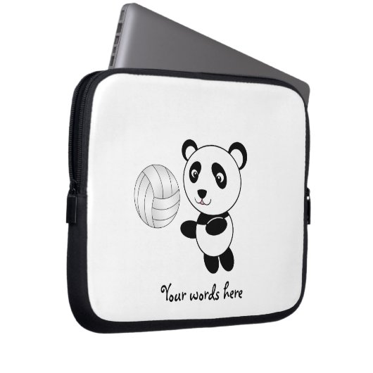 Volleyballpanda Laptopschutzhülle (Vorne Rechts)