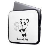 Volleyballpanda Laptopschutzhülle (Vorderseite Links)