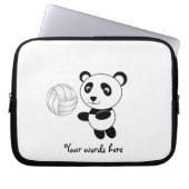 Volleyballpanda Laptopschutzhülle (Vorderseite)