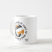 Volleyballplatz in schwarz-orange kaffeetasse (Vorderseite Links)