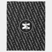 Volleyballplatz Schwarz-weiß JEDE Farbe Fleecedecke (Vorderseite)