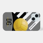Volleyballregeln | Initialen iPhone 15 Hülle (Rückseite (Horizontal))