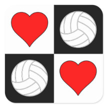 Volleyballs & Herz Niedliches Muster