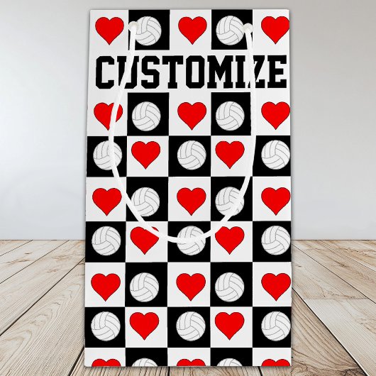 Volleyballs & Hörer Benutzerdefinierter Spielernam Kleine Geschenktüte