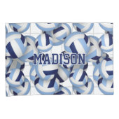 Volleyballs Muster w net bkgrd navvt lt blau Kissenbezug (Vorderseite-Rechts)