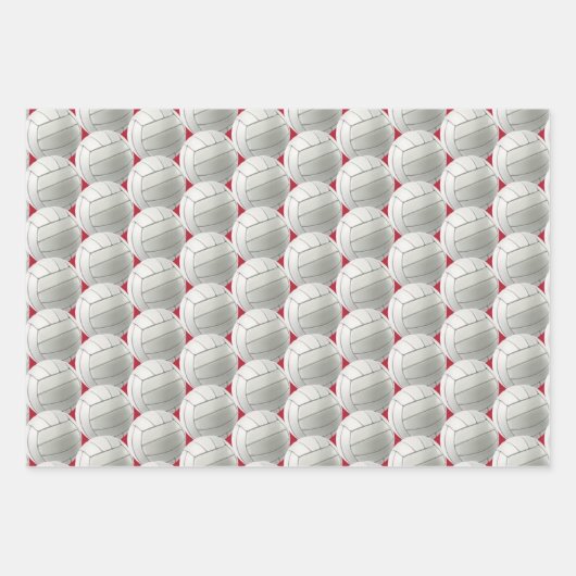Volleyballs Sport Design Wrapping Paper Set Geschenkpapier Set (Vorderseite 3)