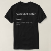 Volleyballschwester wie eine normale Schwester nur T-Shirt (Design vorne)