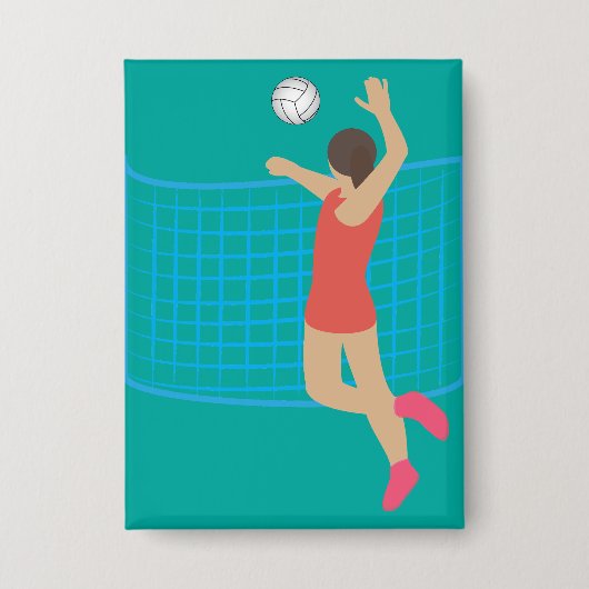 Volleyballspieler Button (Vorderseite)