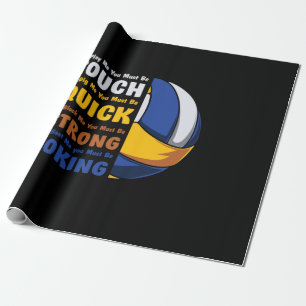 Volleyballspieler Du musst stark sein Geschenkpapier