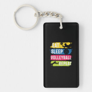 Volleyballspieler   Essen Schlaf Volleyball Wieder Schlüsselanhänger