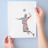 Volleyballspieler Flyer (Hand)