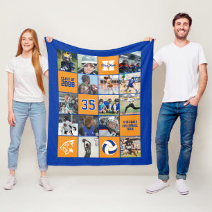 Volleyballspieler-Geschenk zur Senior Night in ind Fleecedecke