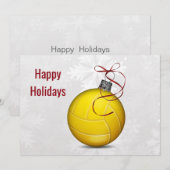 Volleyballspieler Holiday Grußkarten Feiertagskarte (Vorne/Hinten)