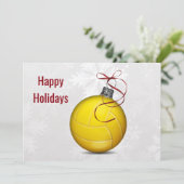 Volleyballspieler Holiday Grußkarten Feiertagskarte (Stehend Vorderseite)