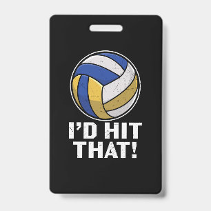 Volleyballspieler Ich Würde Den Treffen Ausweis