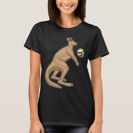 Volleyballspieler Kangaroo Volleyball T-Shirt (Vorderseite)