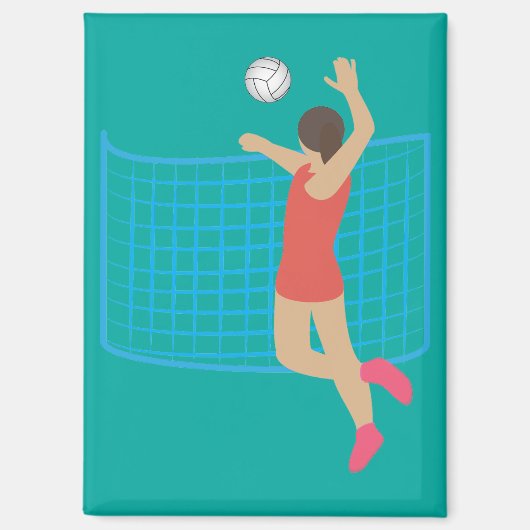 Volleyballspieler Magnet (Vorderseite)