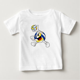 Volleyballspieler mit Volleyball Baby T-shirt