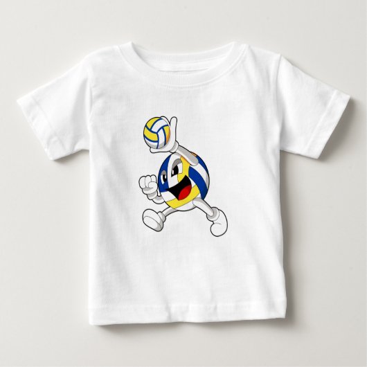 Volleyballspieler mit Volleyball Baby T-shirt (Vorderseite)