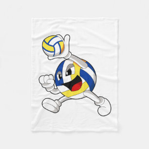 Volleyballspieler mit Volleyball Fleecedecke