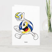 Volleyballspieler mit Volleyball Karte (Rückseite)