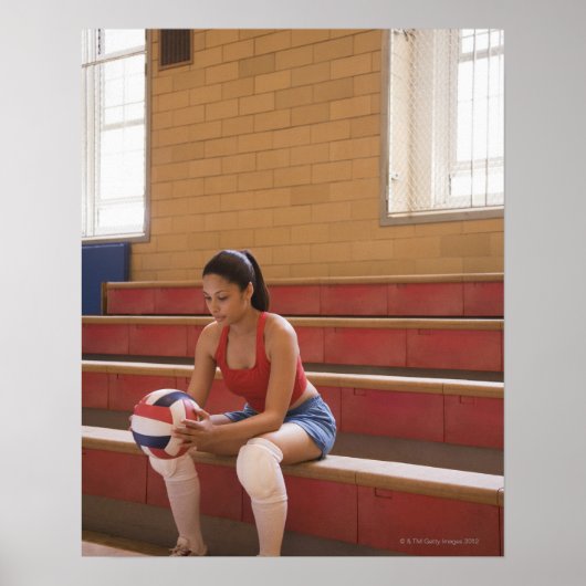 Volleyballspieler mit Volleyball Poster (Vorne)