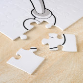 Volleyballspieler mit Volleyball Puzzle (Seite)