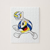 Volleyballspieler mit Volleyball Puzzle (Vertikal)