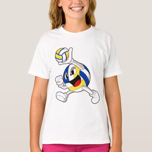 Volleyballspieler mit Volleyball T-Shirt (Vorderseite)