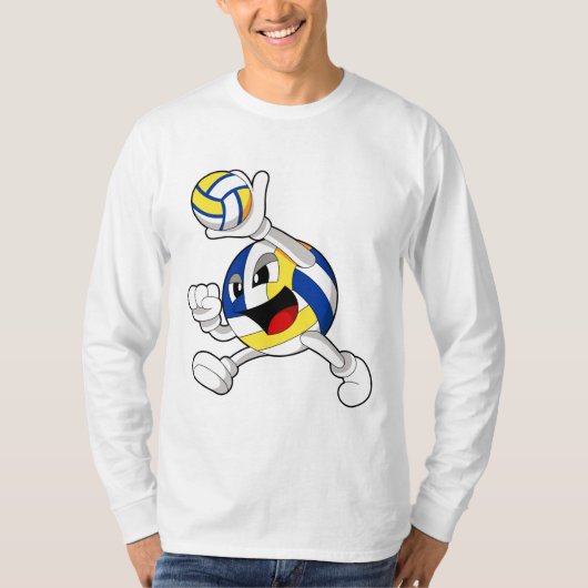Volleyballspieler mit Volleyball T-Shirt (Vorderseite)