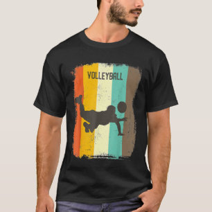 Volleyballspieler T Retro 70er Jahre Vintage Herre T-Shirt