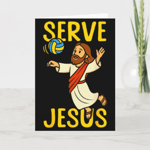 Volleyballspieler Team Jesus Serve Jesus Karte