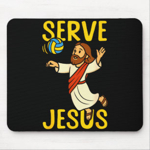 Volleyballspieler Team Jesus Serve Jesus Mousepad