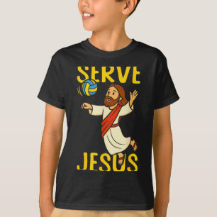 Volleyballspieler Team Jesus Serve Jesus T-Shirt