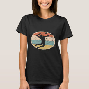 Volleyballspieler Team Spaß Retro Vintage Farben C T-Shirt