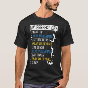 Volleyballspieler-Team Vintage Mein perfekter Tag T-Shirt