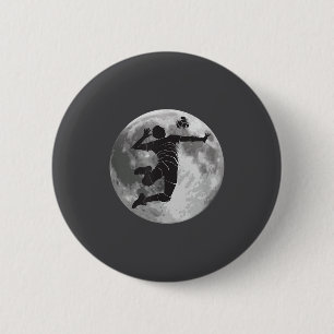 Volleyballspieler Trainer Fan Volleyball Kind Mann Button