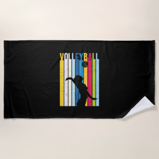 Volleyballspieler | Vintage Volleyball Strandtuch