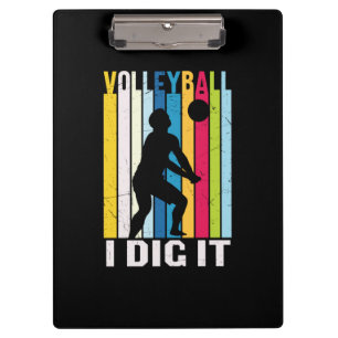 Volleyballspieler   Volleyball I Dig It Klemmbrett