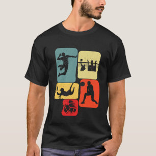 Volleyballspieler Volleyball Junge Kind Retro T-Shirt