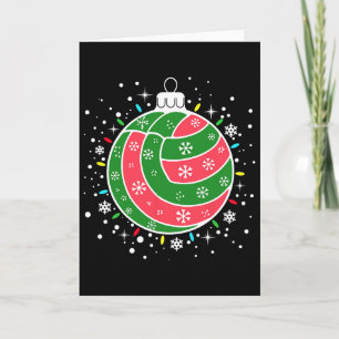 Volleyballspieler Weihnachtsbeleuchtung Sport Voll Karte