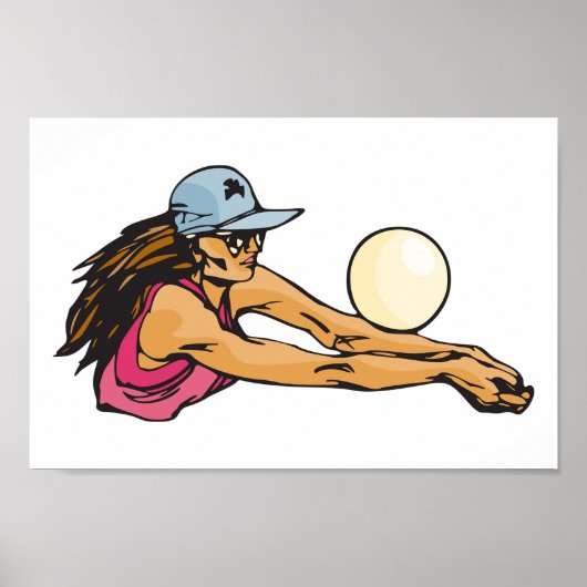 Volleyballspielerin Poster (Vorne)
