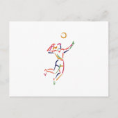 Volleyballspielerin Postkarte (Vorderseite)