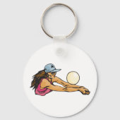 Volleyballspielerin Schlüsselanhänger (Vorderseite)
