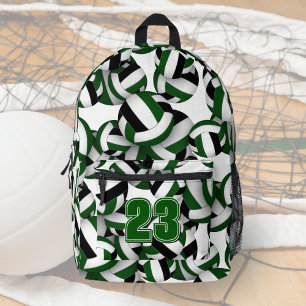 Volleyballsportart grün Schwarze Mannschaftsfarben Bedruckter Rucksack