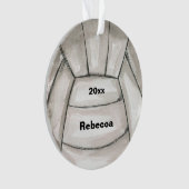 Volleyballsportspieler personalisiert Weihnachten Ornament (Vorderseite)