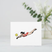 Volleyballtaucherin Postkarte (Stehend Vorderseite)