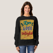 Volleyballteam Live-Liebe Sweatshirt (Vorne ganz)