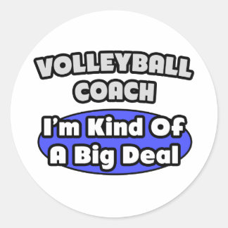 Volleyballtrainer...Big Deal Runder Aufkleber